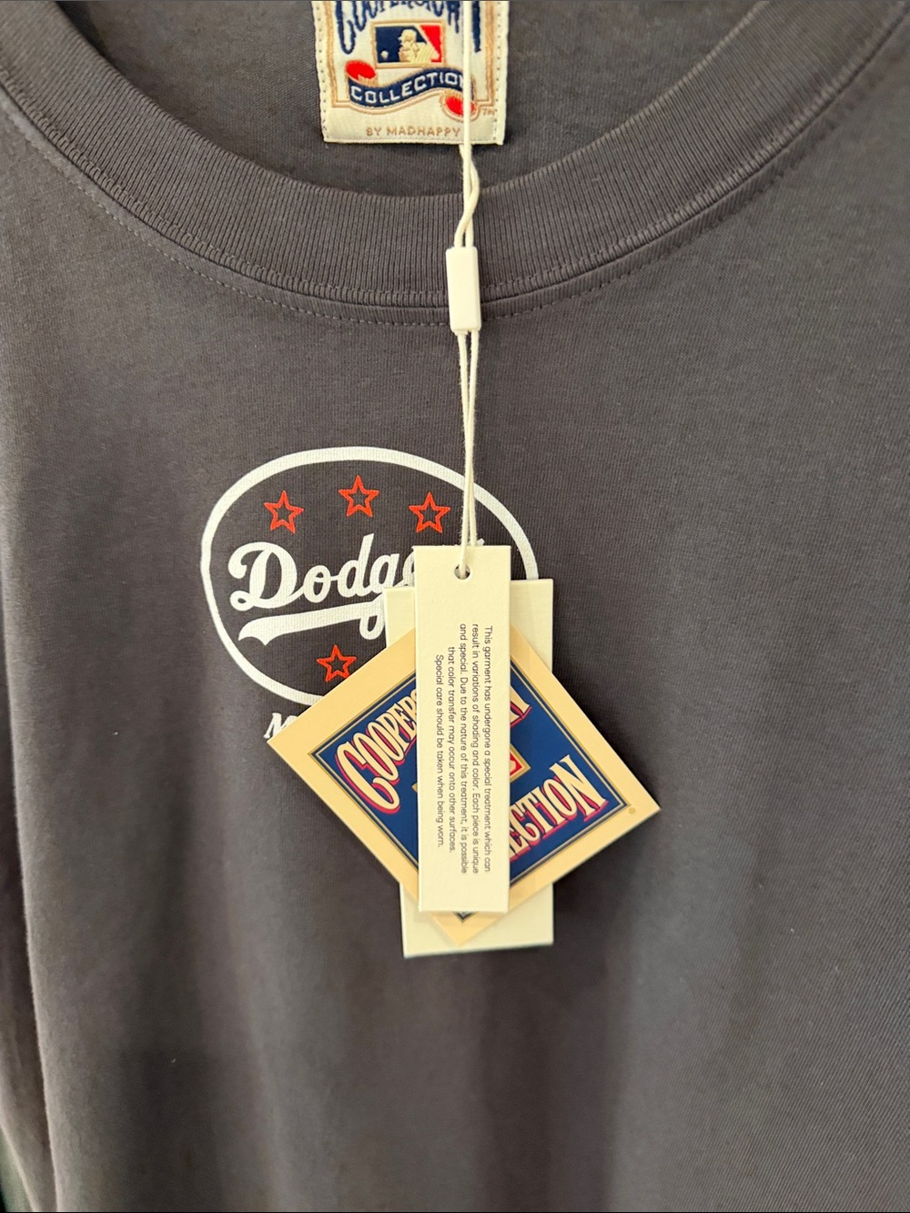Madhappy Dodgers Short-Sleeve Tee - Charcoal with Red Stars, - Picture 2 of 2